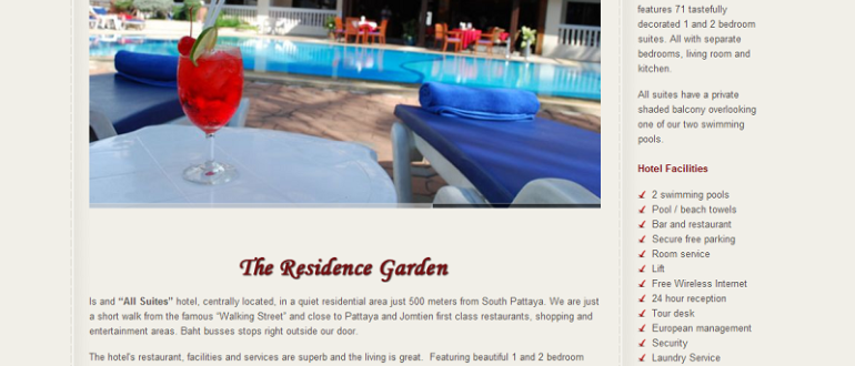 Entergraph-Web-Design-Client-Pattaya-Luxurious-hotel-rooms-apartments-and-suites-The-Residence-Garden