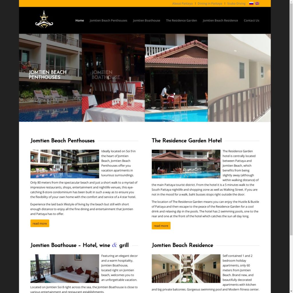 Luxurious hotel rooms and apartments in Pattaya and Jomtien