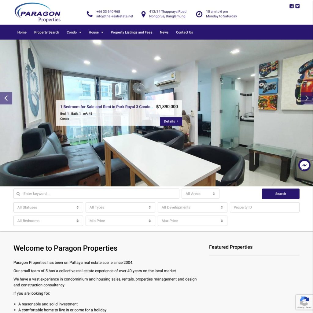 Property Specialists Pattaya Paragon Properties