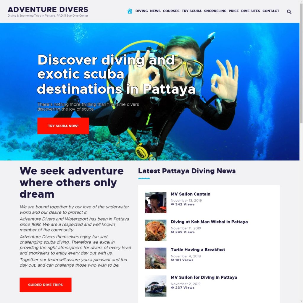 Scuba Diving and Snorkeling Trips in Pattaya with Adventure Divers