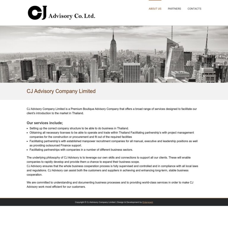 CJ Advisory – CJ Advisory Company Limited specialise in how to set up a company in Thailand
