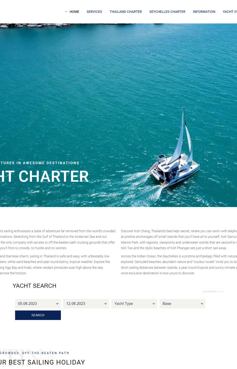 Charter Yachts Holidays
