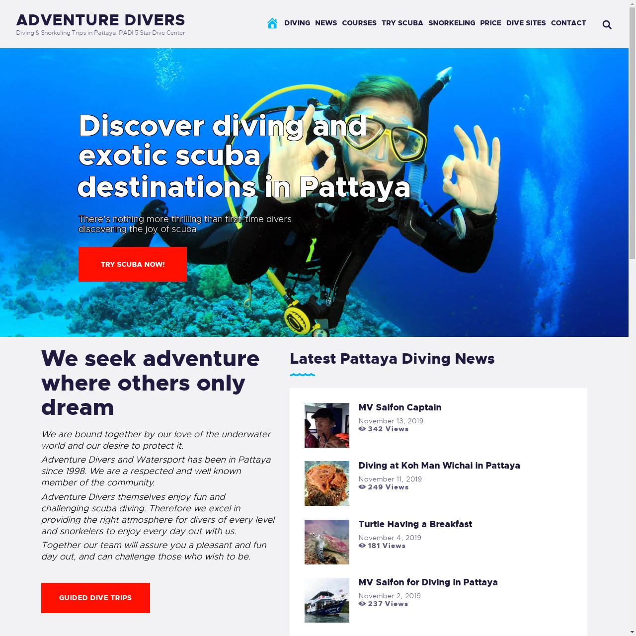 Scuba Diving and Snorkeling Trips in Pattaya with Adventure Divers|Adventure Divers Pattaya